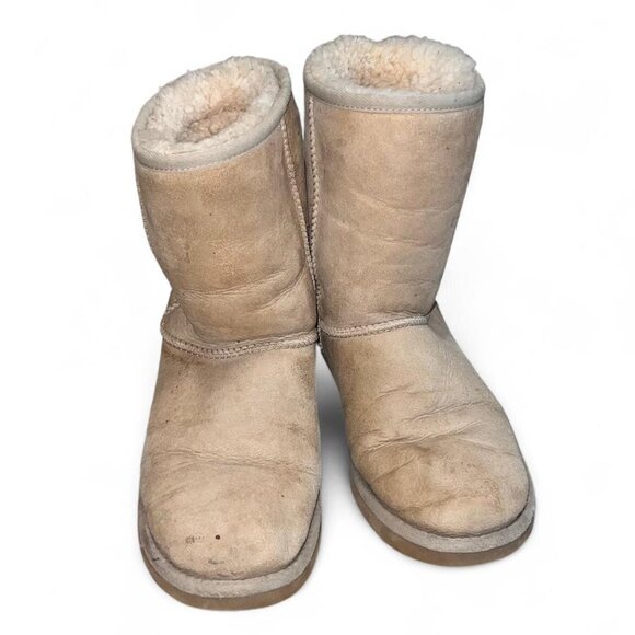 AUTHENTIC Light Brown Short Suede Ugg Boots - Picture 1 of 2